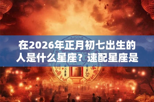 在2026年正月初七出生的人是什么星座?速配星座是什么 在2026年正月初七出生的人是什么星座?速配星座是什么