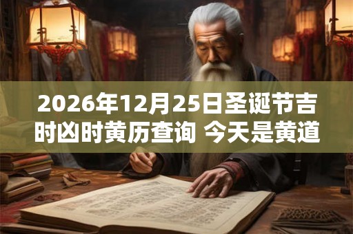 2026年12月25日圣诞节吉时凶时黄历查询 今天是黄道吉日吗 2026年12月25日圣诞节吉时凶时黄历查询 今天是黄道吉日吗
