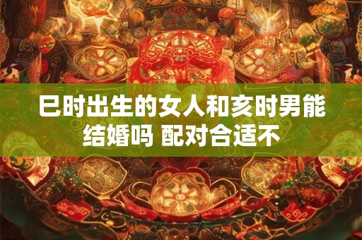 巳时出生的女人和亥时男能结婚吗 配对合适不