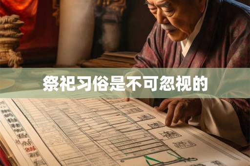 祭祀习俗是不可忽视的
