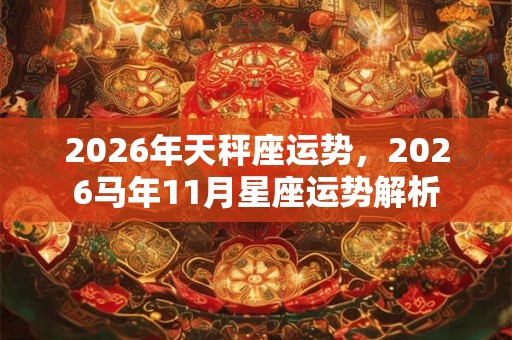 2026年天秤座运势，2026马年11月星座运势解析
