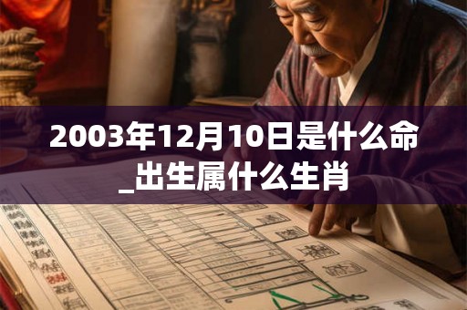 2003年12月10日是什么命_出生属什么生肖