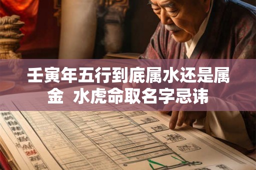 壬寅年五行到底属水还是属金  水虎命取名字忌讳