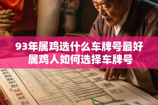 93年属鸡选什么车牌号最好 属鸡人如何选择车牌号