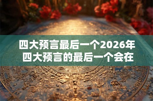四大预言最后一个2026年 四大预言的最后一个会在2026年吗