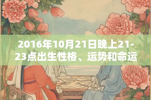 2016年10月21日晚上21-23点出生性格、运势和命运 2016年10月21日晚上21-23点出生性格、运势和命运