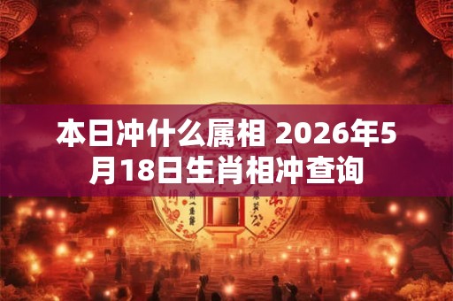 本日冲什么属相 2026年5月18日生肖相冲查询 本日冲什么属相 2026年5月18日生肖相冲查询