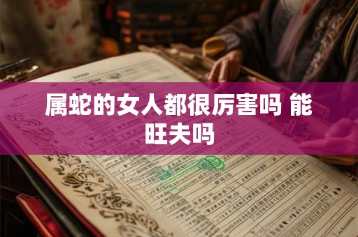属蛇的女人都很厉害吗 能旺夫吗