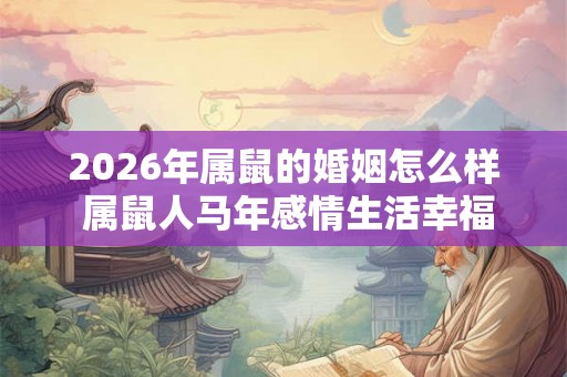 2026年属鼠的婚姻怎么样 属鼠人马年感情生活幸福吗 2026年属鼠的婚姻怎么样 属鼠人马年感情生活幸福吗