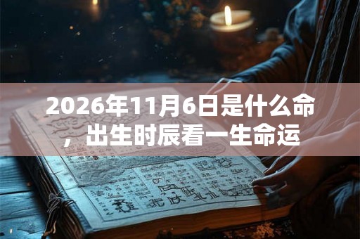 2026年11月6日是什么命，出生时辰看一生命运