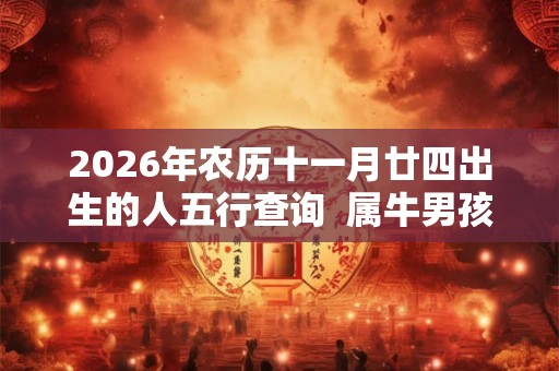 2026年农历十一月廿四出生的人五行查询  属牛男孩取名