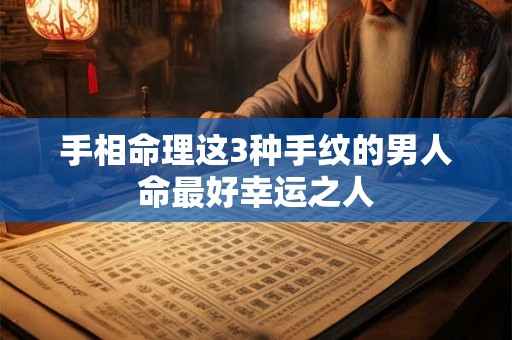 手相命理这3种手纹的男人命最好幸运之人