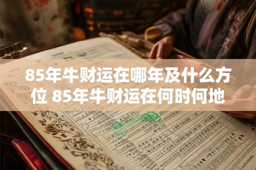 85年牛财运在哪年及什么方位 85年牛财运在何时何地