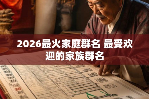 2026最火家庭群名 最受欢迎的家族群名