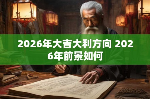 2026年大吉大利方向 2026年前景如何