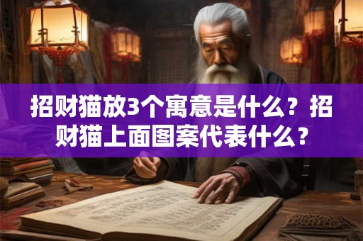 招财猫放3个寓意是什么？招财猫上面图案代表什么？