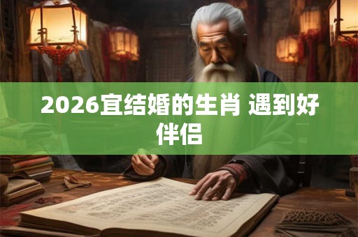 2026宜结婚的生肖 遇到好伴侣