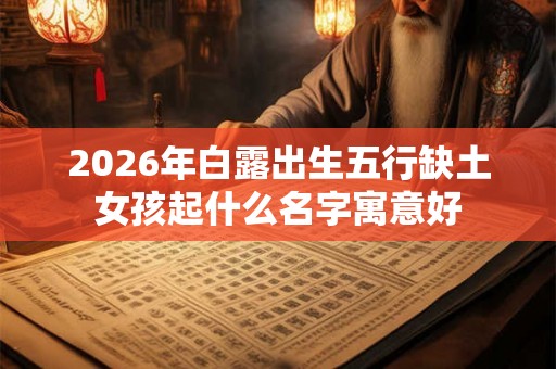 2026年白露出生五行缺土女孩起什么名字寓意好 2026年白露出生五行缺土女孩起什么名字寓意好