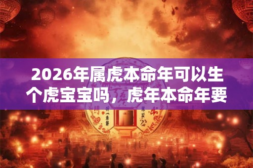 2026年属虎本命年可以生个虎宝宝吗，虎年本命年要孩子好吗？