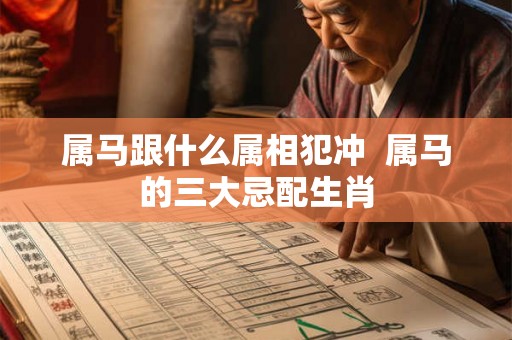 属马跟什么属相犯冲  属马的三大忌配生肖