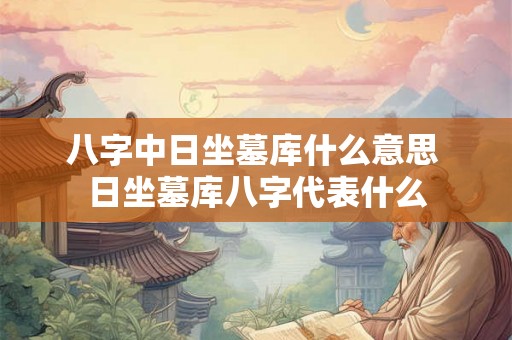 八字中日坐墓库什么意思 日坐墓库八字代表什么
