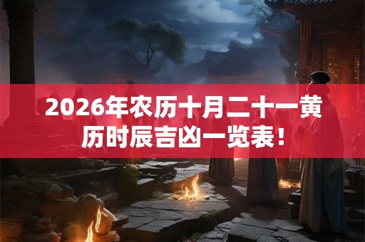 2026年农历十月二十一黄历时辰吉凶一览表！