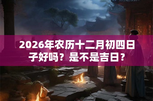 2026年农历十二月初四日子好吗？是不是吉日？