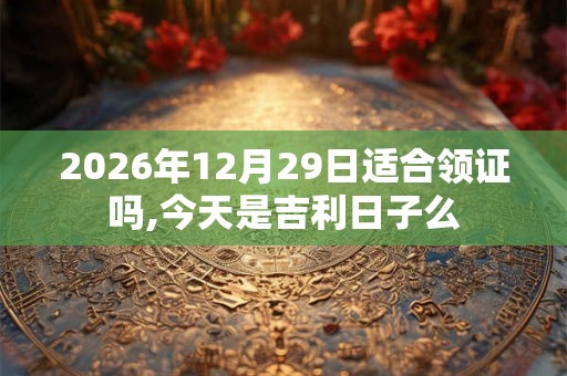 2026年12月29日适合领证吗,今天是吉利日子么