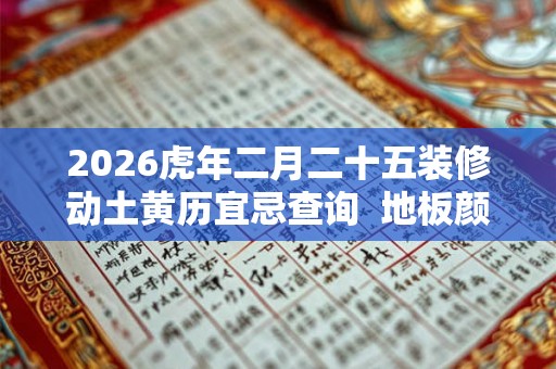 2026虎年二月二十五装修动土黄历宜忌查询 地板颜色风水 2026虎年二月二十五装修动土黄历宜忌查询 地板颜色风水