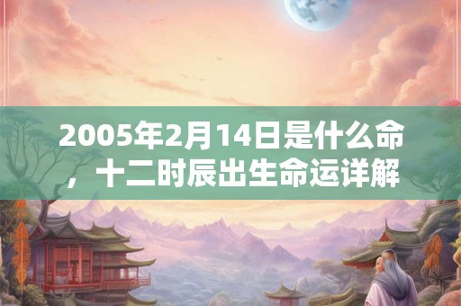 2005年2月14日是什么命,十二时辰出生命运详解 2005年2月14日是什么命,十二时辰出生命运详解