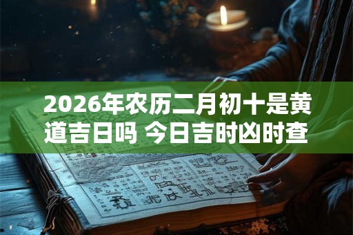 2026年农历二月初十是黄道吉日吗 今日吉时凶时查询