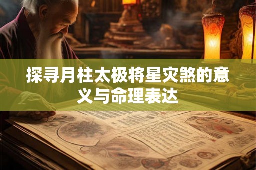 探寻月柱太极将星灾煞的意义与命理表达
