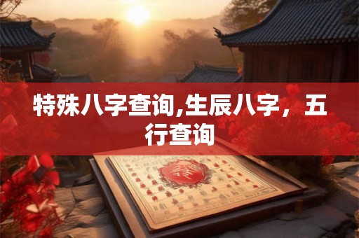 特殊八字查询,生辰八字，五行查询