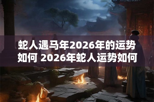 蛇人遇马年2026年的运势如何 2026年蛇人运势如何