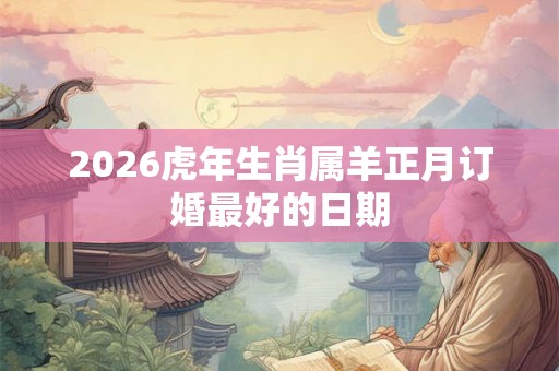 2026虎年生肖属羊正月订婚最好的日期