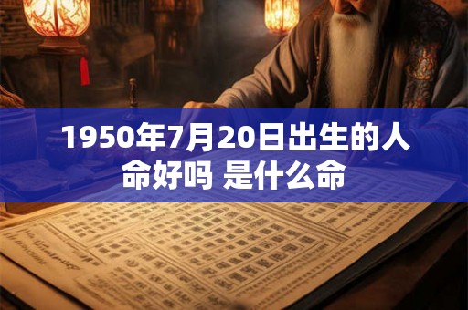 1950年7月20日出生的人命好吗 是什么命
