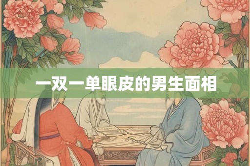 一双一单眼皮的男生面相