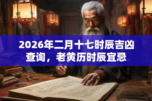 2026年二月十七时辰吉凶查询，老黄历时辰宜忌