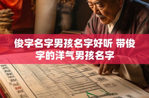 俊字名字男孩名字好听 带俊字的洋气男孩名字 俊字名字男孩名字好听 带俊字的洋气男孩名字