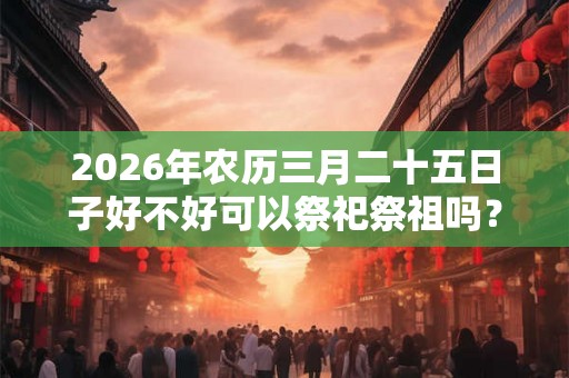 2026年农历三月二十五日子好不好可以祭祀祭祖吗? 2026年农历三月二十五日子好不好可以祭祀祭祖吗?