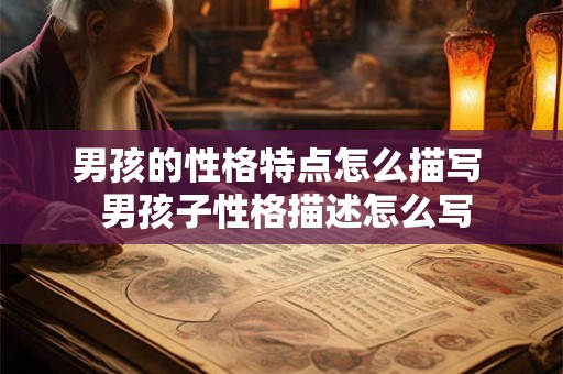 男孩的性格特点怎么描写  男孩子性格描述怎么写