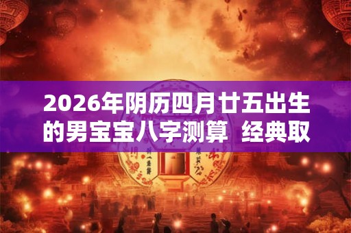 2026年阴历四月廿五出生的男宝宝八字测算  经典取名