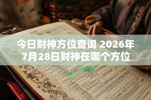 今日财神方位查询 2026年7月28日财神在哪个方位 今日财神方位查询 2026年7月28日财神在哪个方位