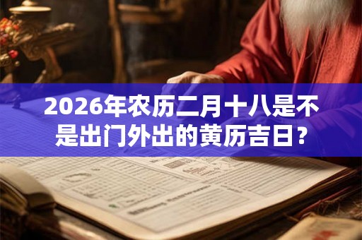 2026年农历二月十八是不是出门外出的黄历吉日？