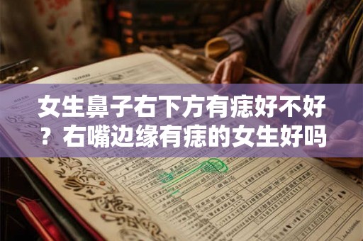 女生鼻子右下方有痣好不好？右嘴边缘有痣的女生好吗？