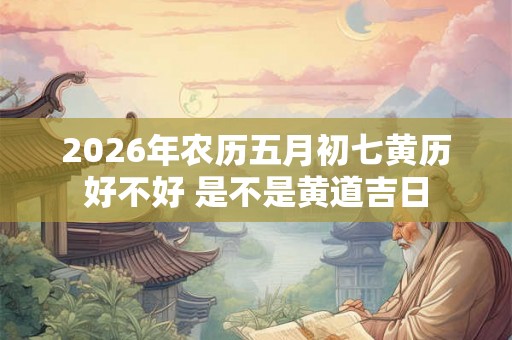 2026年农历五月初七黄历好不好 是不是黄道吉日