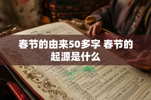 春节的由来50多字 春节的起源是什么