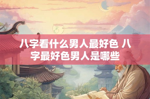 八字看什么男人最好色 八字最好色男人是哪些