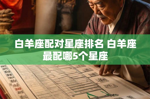 白羊座配对星座排名 白羊座最配哪5个星座