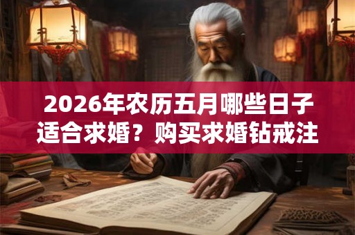 2026年农历五月哪些日子适合求婚？购买求婚钻戒注意事项
